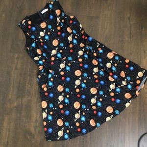 Planets skater dress with pockets